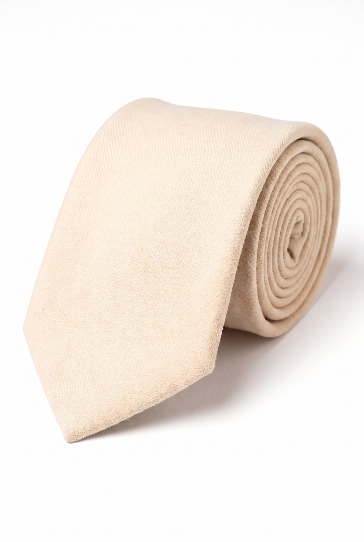 Cravate pour homme en daim crème