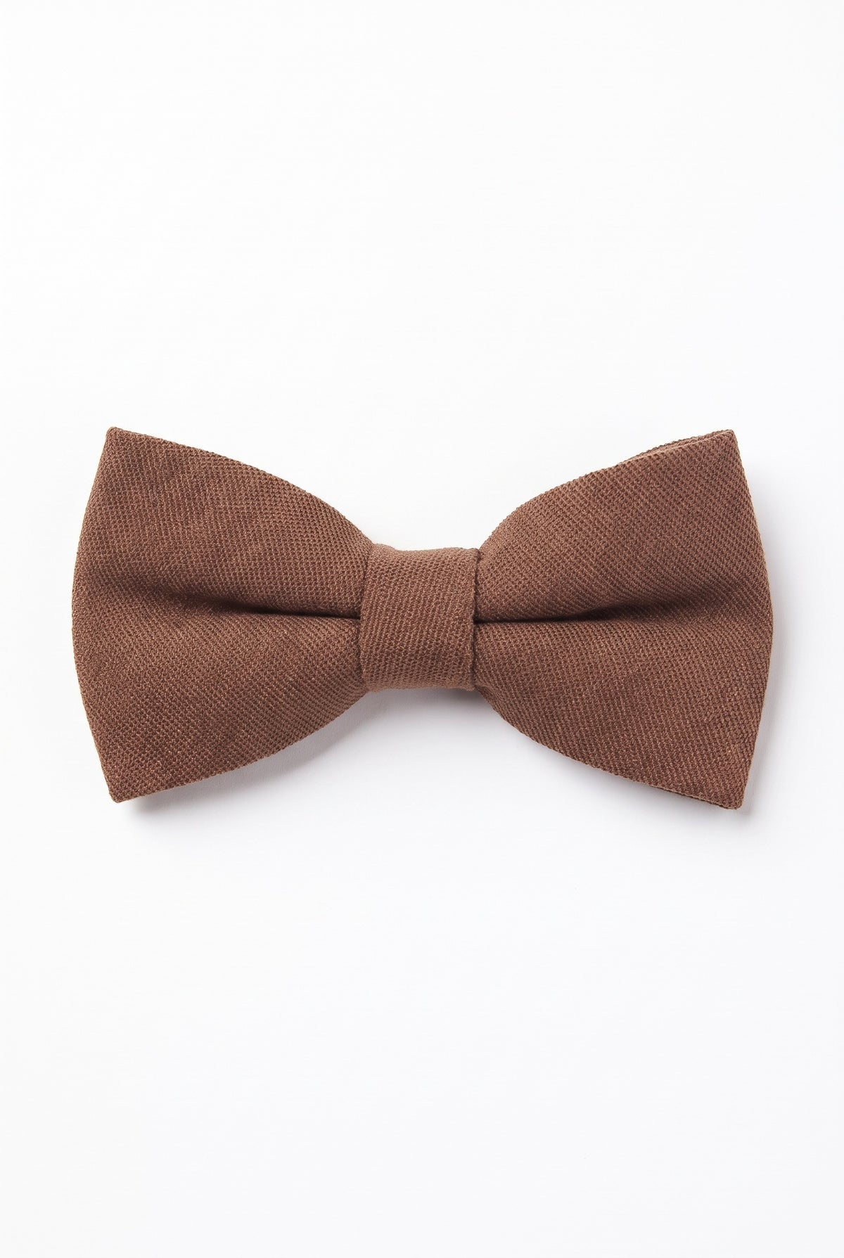 Nœud papillon marron double épaisseur pour homme