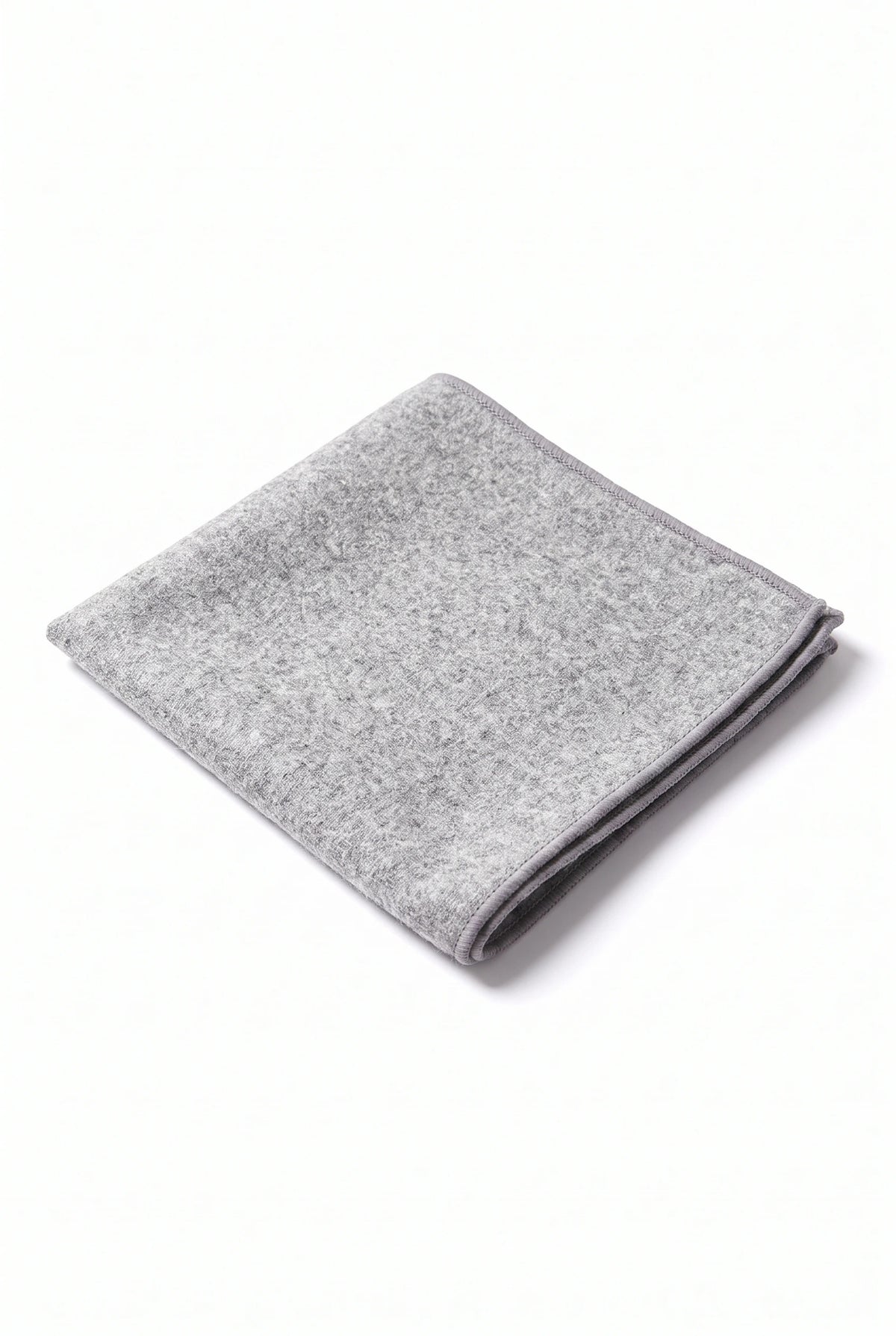 Pochette de costume en tweed gris pour homme