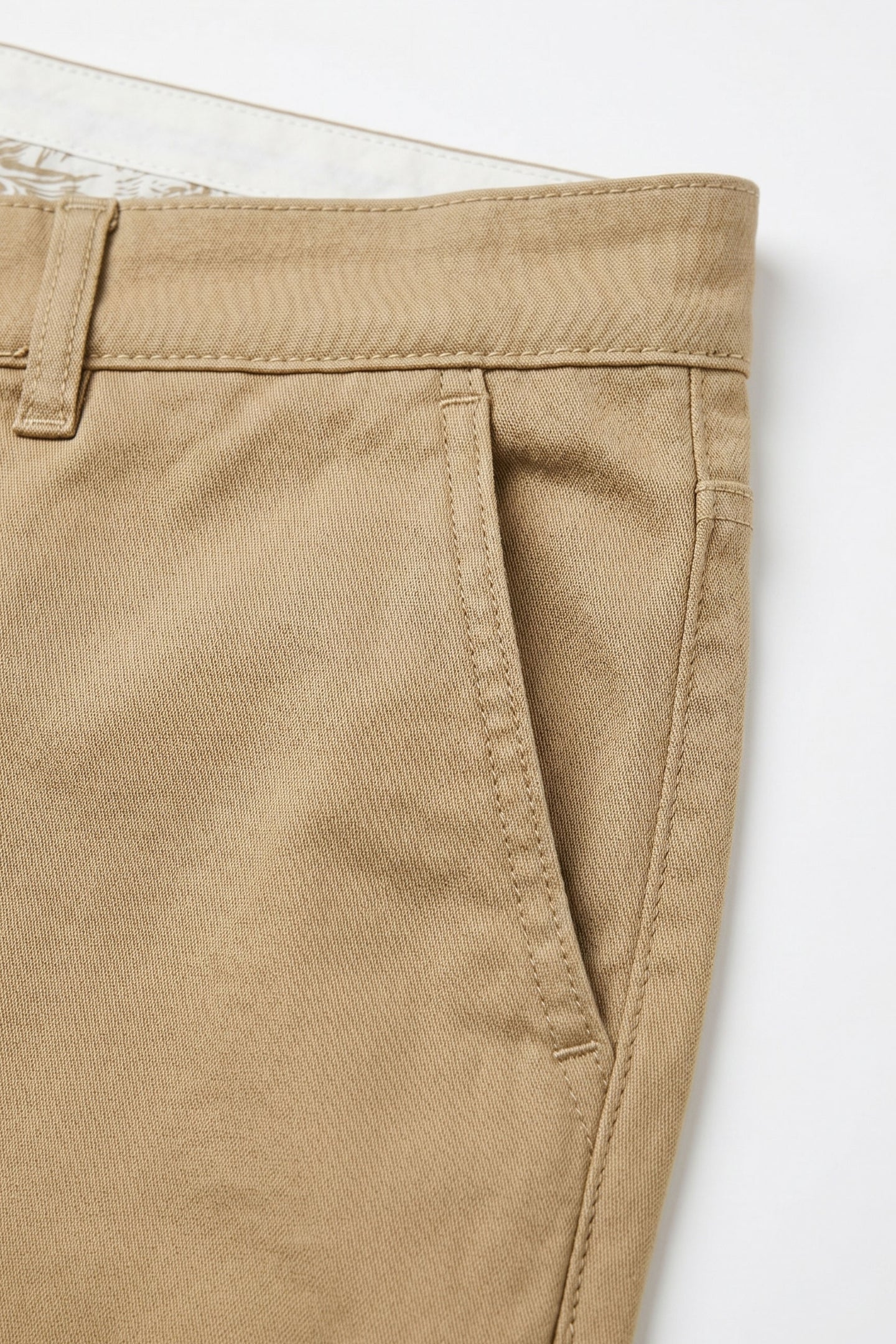 Pantalon chino kaki pour homme en lin mélangé, Tencel et coton, matière fine d'été