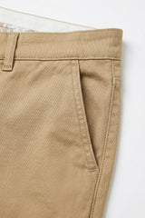 Pantalon chino kaki pour homme en lin mélangé, Tencel et coton, matière fine d'été