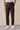 Pantalon Gurkha marron plissé pour homme, taille ajustable, coupe fuselée.