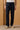 Pantalon homme bleu marine 100 % lin à plis et cordon de serrage, coupe droite décontractée