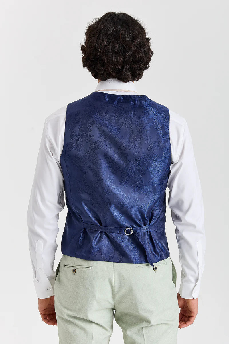 Gilet de mariage Belmont vert sauge pour homme