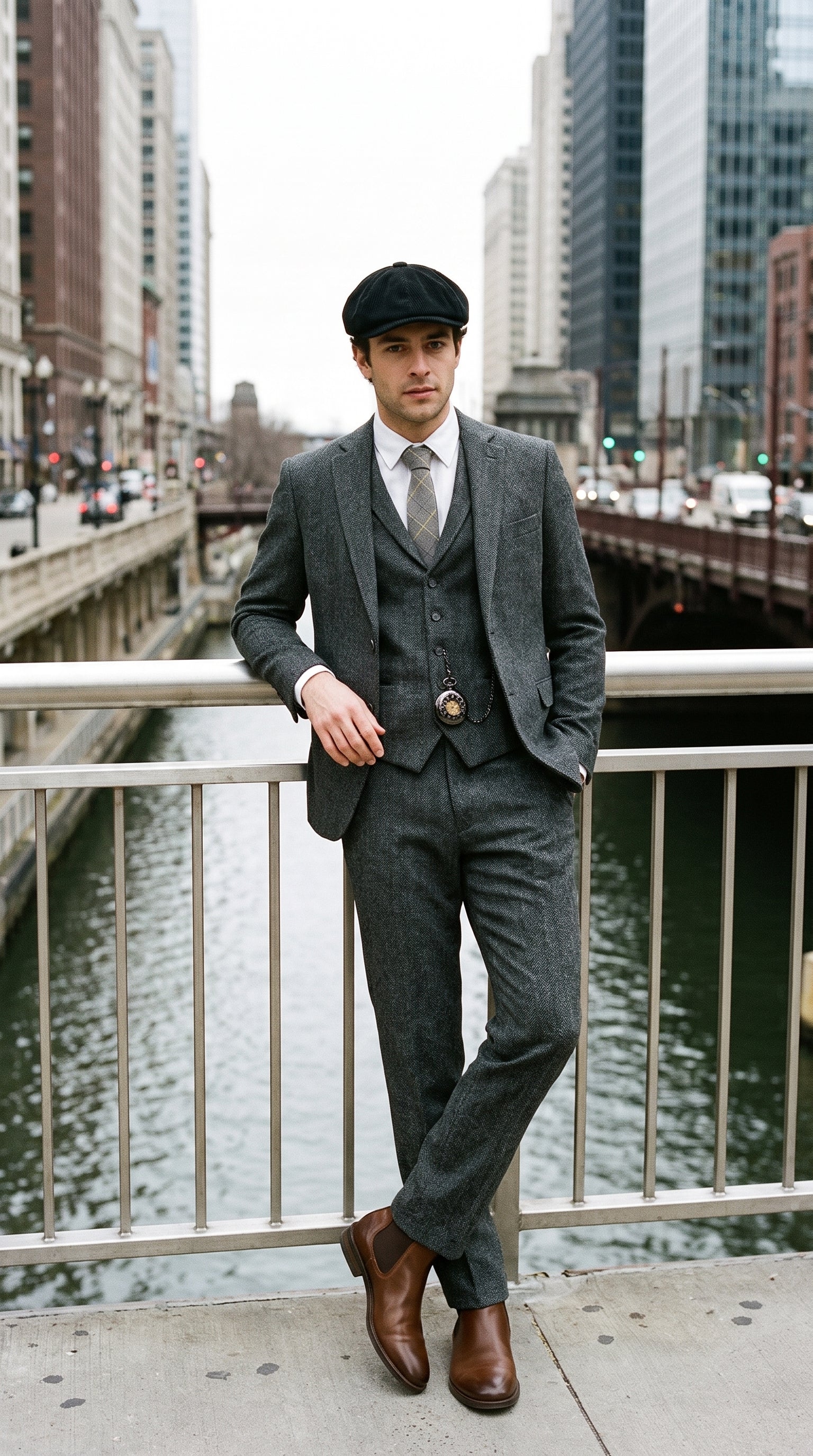 Look #235 styled with Chemise d'été blanche en pur lin pour homme, manches longues, boutonnée