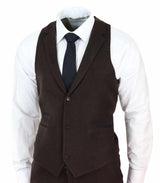 Brown Herringbone Tweed 3 Piece Suit