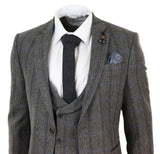 Grey Check 3 Piece Tweed Suit