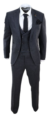 Dark Grey Tweed 3 Piece Suit