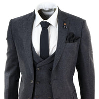 Dark Grey Tweed 3 Piece Suit