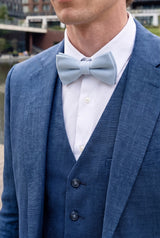 Nœud papillon double épaisseur bleu clair pour homme