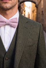 Nœud papillon uni lilas pour homme