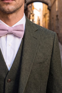 Nœud papillon uni lilas pour homme