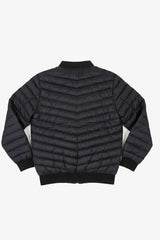 Veste bomber matelassée noire pour homme, légère et rembourrée avec fermeture éclair