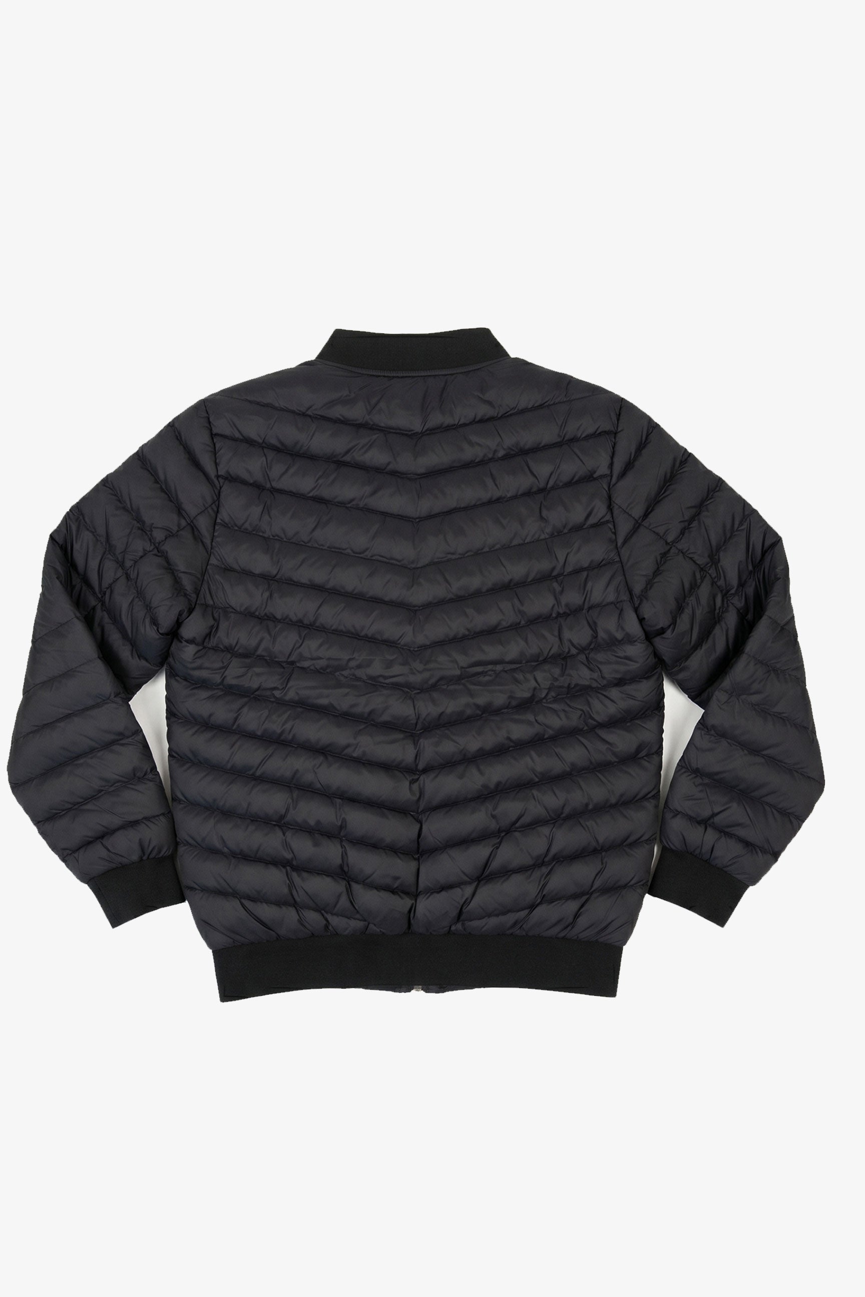 Veste bomber matelassée noire pour homme, légère et rembourrée avec fermeture éclair