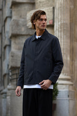 Veste Harrington imperméable à col noir pour homme