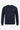 Sweat-shirt homme bleu marine en mélange de coton, col rond, manches longues, extensible