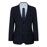 Boys Navy Blue 5 Piece Suit Blazer Waistcoat Shirt Tie Trousers Wedding Party