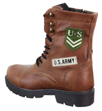 Mens U.S. Army Style Ankle Boots