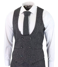 Men's Charcoal-Grey 3 Piece Suit