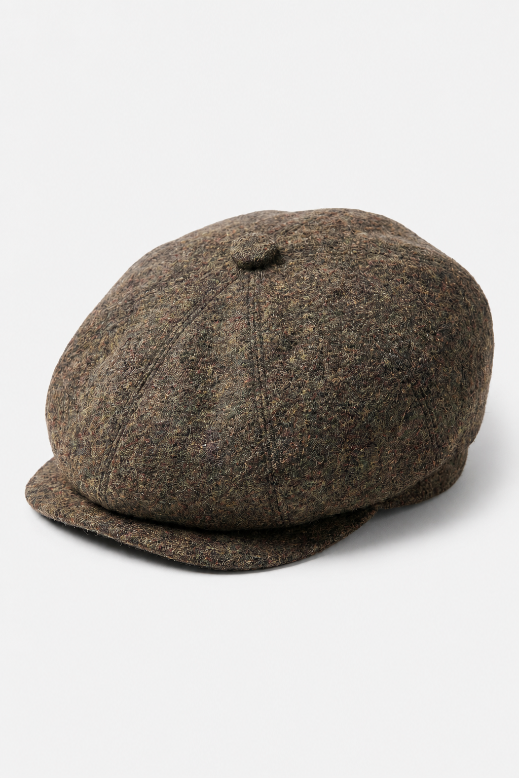 Casquette marron à 8 panneaux avec lame de rasoir