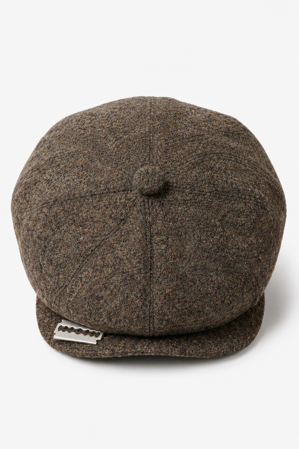 Casquette marron à 8 panneaux avec lame de rasoir