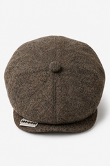Casquette marron à 8 panneaux avec lame de rasoir