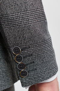 Costume trois pièces pour homme à carreaux Prince de Galles gris