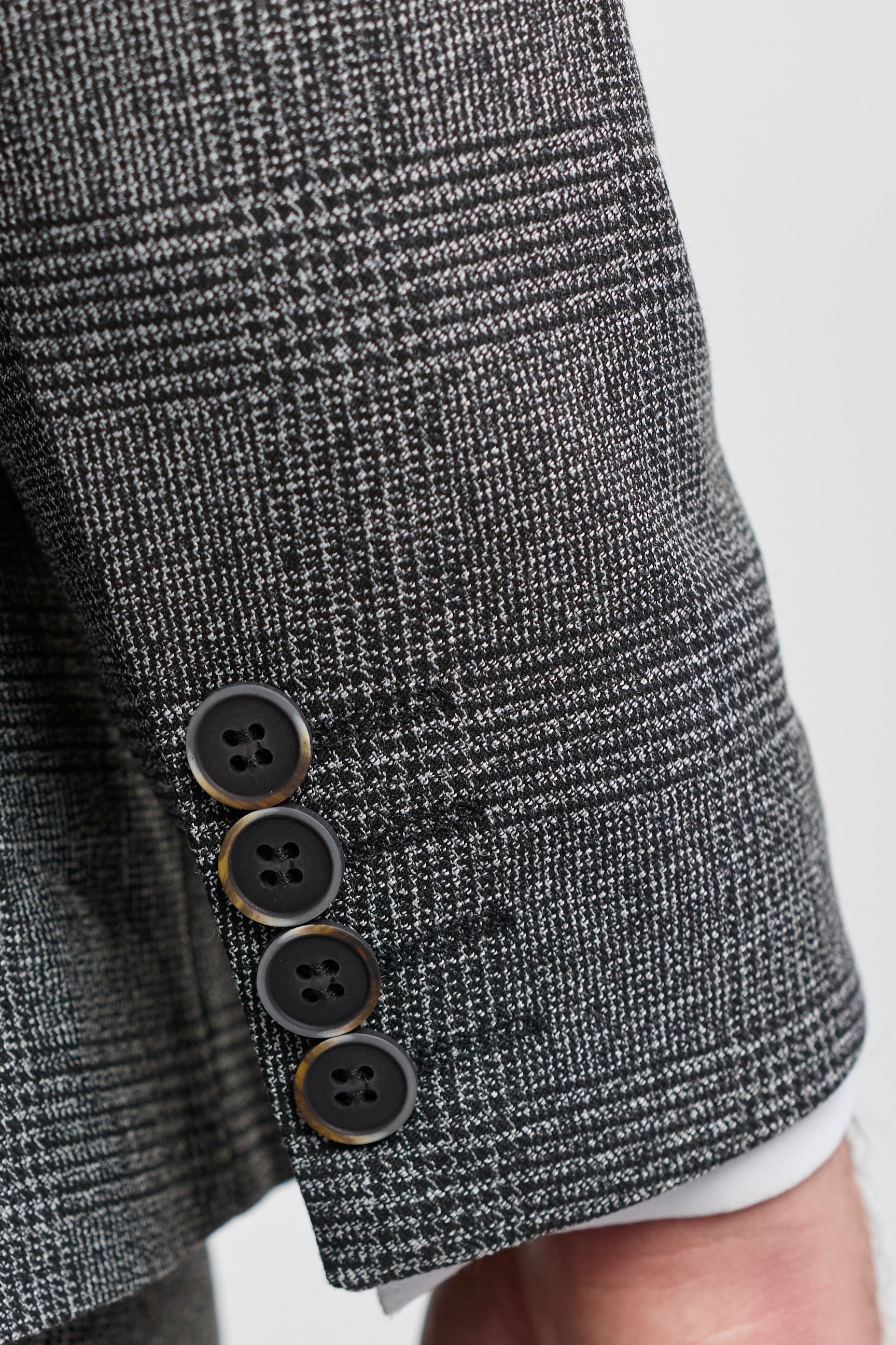 Costume trois pièces pour homme à carreaux Prince de Galles gris