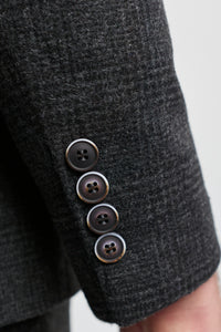 Costume trois pièces pour homme à carreaux Prince de Galles noirs