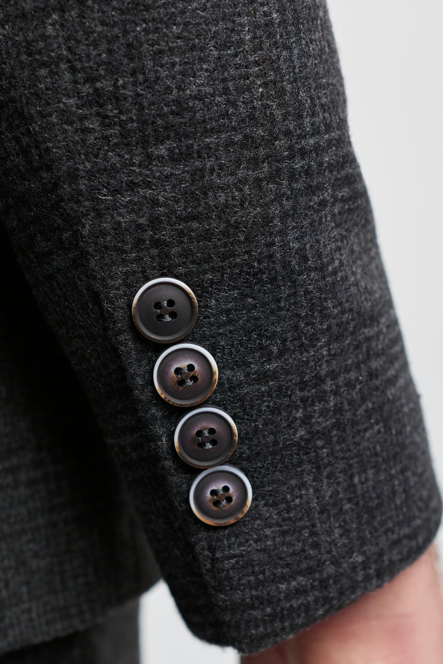 Costume trois pièces pour homme à carreaux Prince de Galles noirs