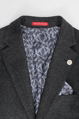 Costume trois pièces pour homme à carreaux Prince de Galles noirs