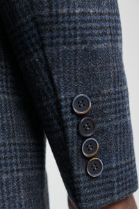 Costume trois pièces pour homme à carreaux tartan bleus