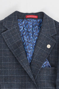 Costume trois pièces pour homme à carreaux tartan bleus
