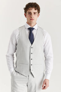 Gilet Belmont pour homme, coupe ajustée argentée