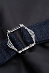Gilet en tweed bleu marine pour homme Caridi