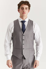 Gilet Edward pour homme, gris, coupe ajustée