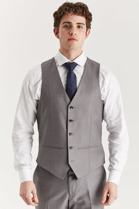 Gilet Edward pour homme, gris, coupe ajustée