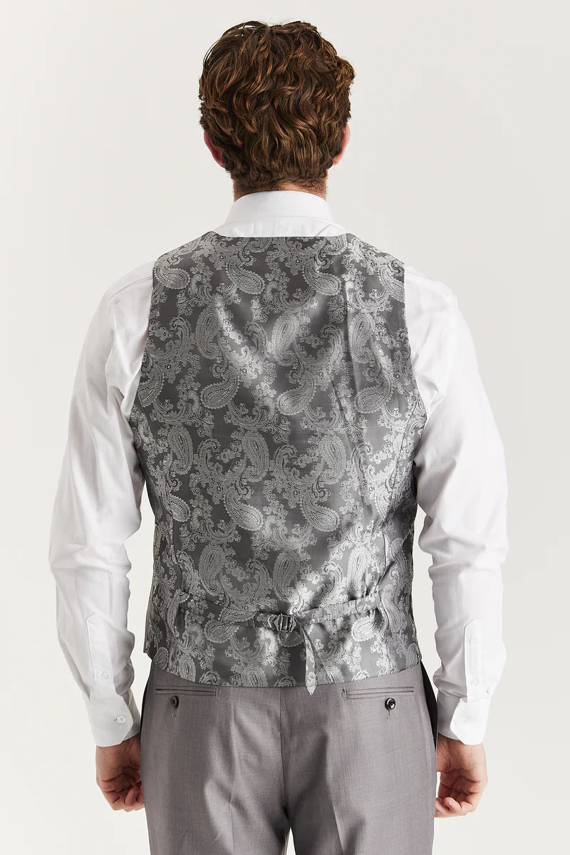 Gilet Edward pour homme, gris, coupe ajustée
