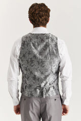 Gilet Edward pour homme, gris, coupe ajustée