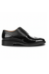 Harry - Chaussures brogues pour hommes en cuir verni noir