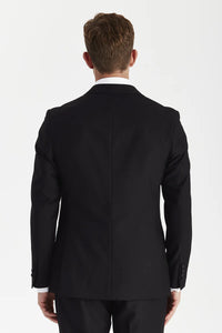 Harry - Costume de smoking noir deux pièces croisé pour homme