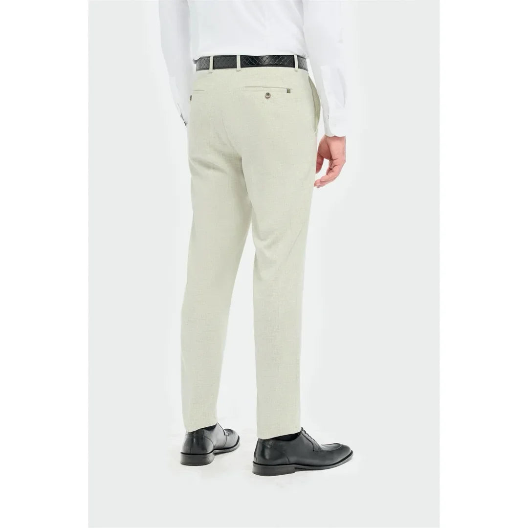 Pantalon habillé vert sauge pour homme Tropez