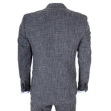 IM33 - Costume trois pièces noir pour homme, coupe ajustée