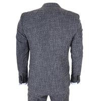 IM33 - Costume trois pièces noir pour homme, coupe ajustée