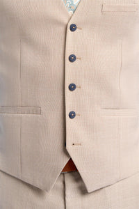Miami - Gilet de mariage beige pour homme