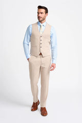 Miami - Gilet de mariage beige pour homme