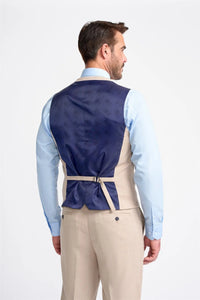 Miami - Gilet de mariage beige pour homme