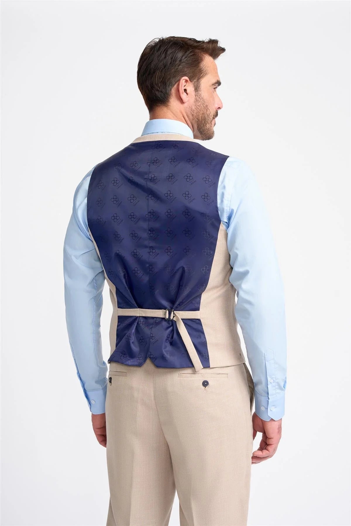 Miami - Gilet de mariage beige pour homme