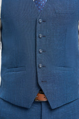 Miami - Gilet de mariage bleu pour homme