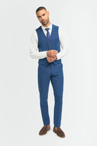 Miami - Gilet de mariage bleu pour homme